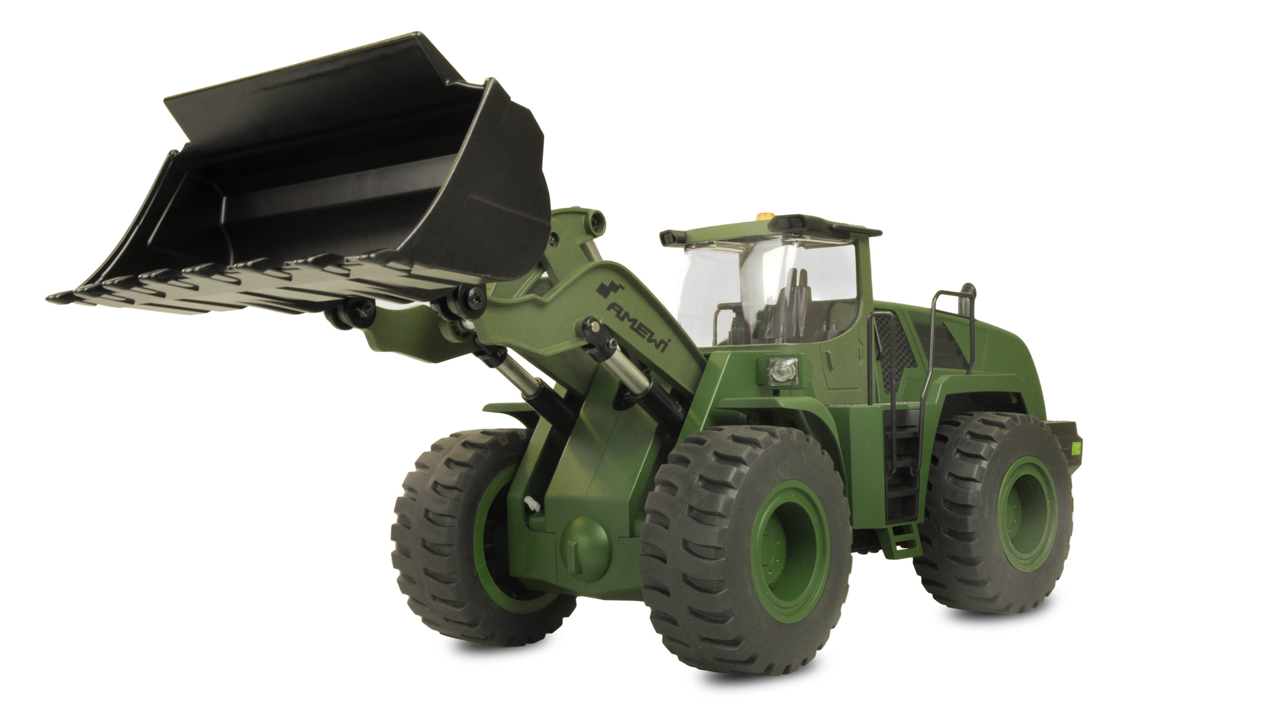 Amewi Radlader G485E ME Militär 1:14, Teilmetall, 10-Kanal, RTR 22534 - Abbildung 1