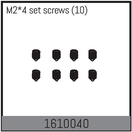 Absima M2*4 set screws (10 Pcs.) 1610040