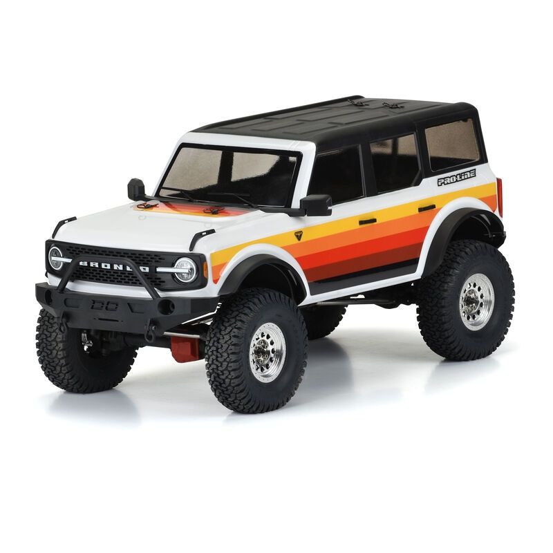 Pro-Line 2021 Ford Bronco Karo klar Set mit Scale Anbauteile für 12.3 (313mm) Radstand Scale Crawlers 3570-00