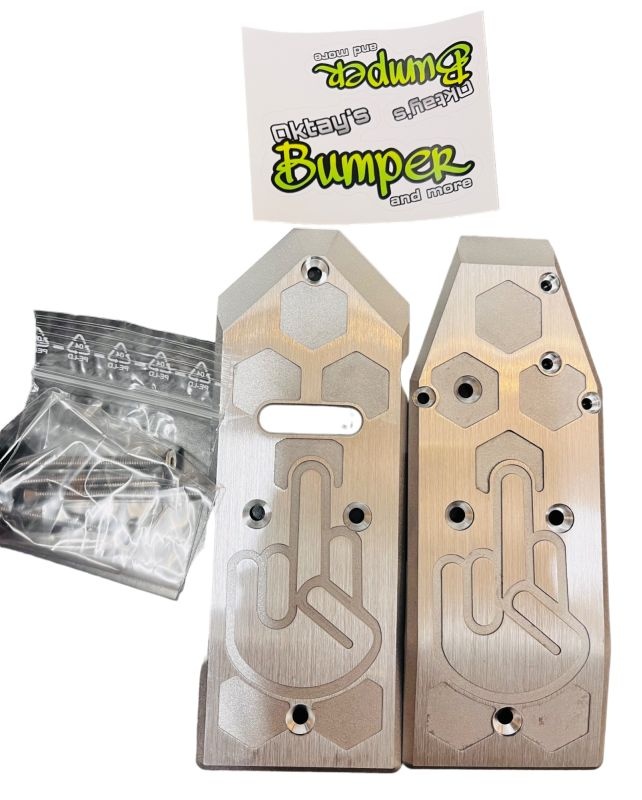 Oktay Skidplate Alu 7075 4mm v/h für Arrma Kraton, Outcast, Big 2528.ARMSK