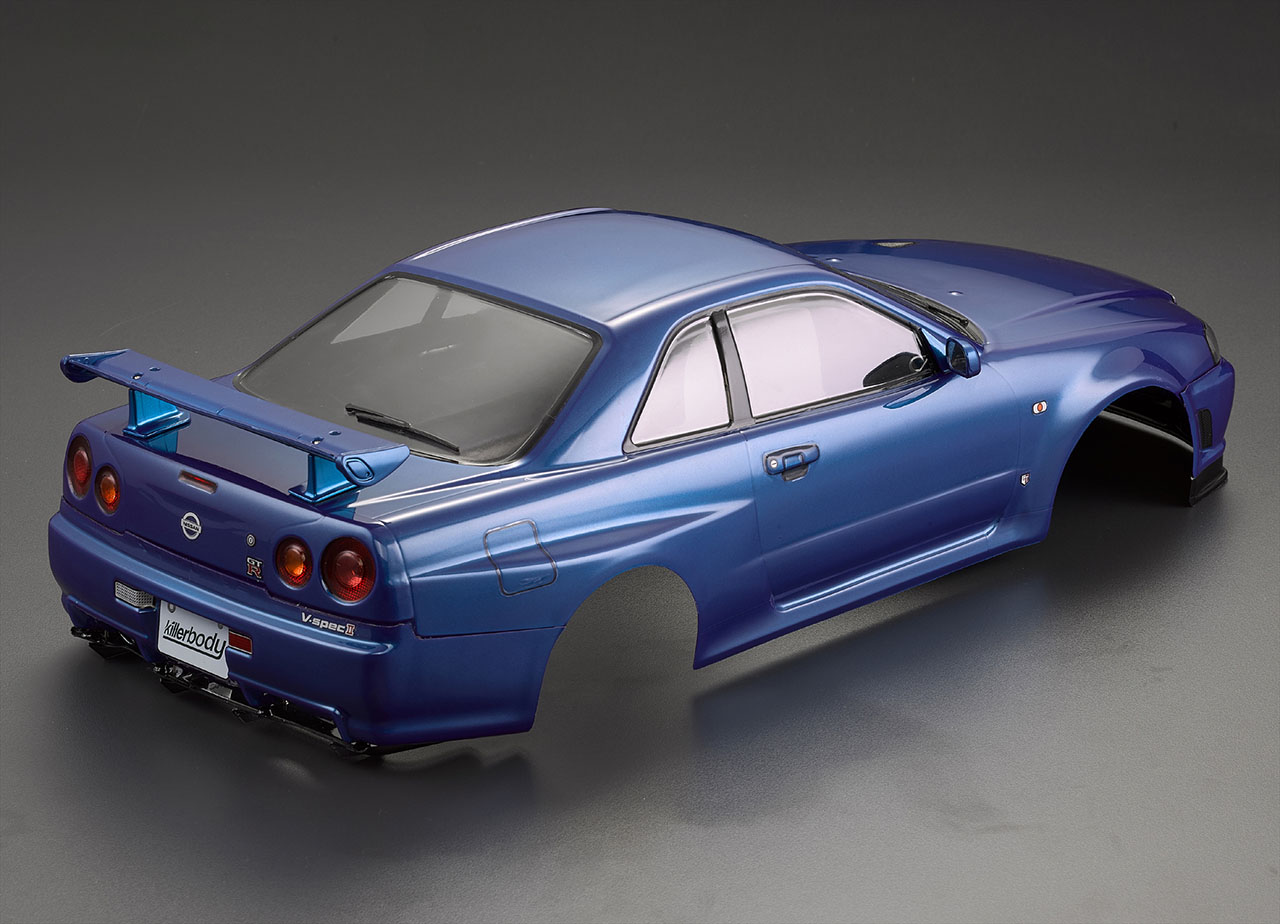 Killerbody Nissan Skyline R34 Karosserie Metallic Blau 195mm RTU KB48716
