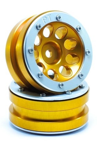 Metsafil Beadlock Wheels PT- Ecohole Gold/Silber 1.9 (2 St.) MT0050GOS