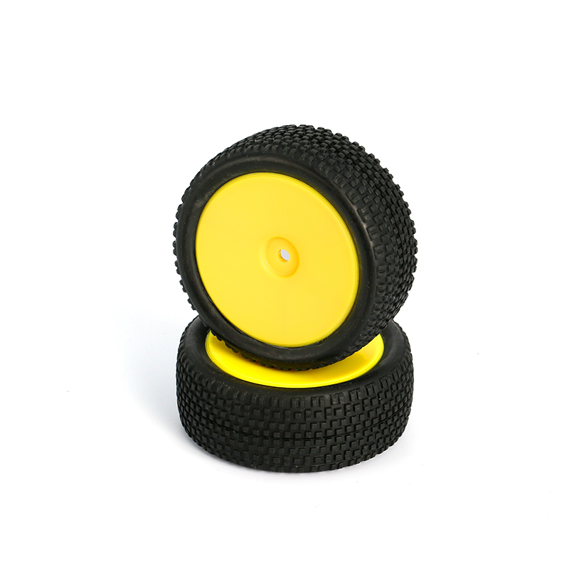 LC Racing Reifen/Felgen All Terrain Buggy vorne montiert 12mm gelb 2 S LC6250