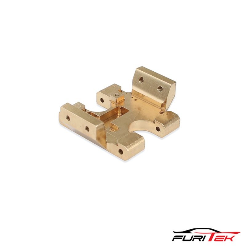 FURITEK FCX24 GRASSHOPPER BRASS FLAT SKID PLATE - SCX24 TRANSMISSION Cayman Pro Parts FUR-2229