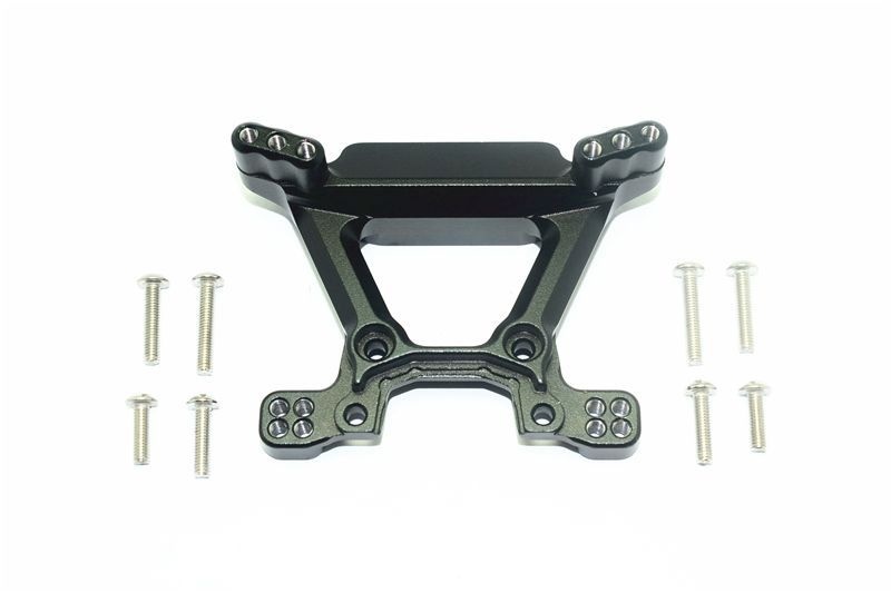 GPM Alu Dämpfersteher vorne schwarz Traxxas Rustler, Hoss 4x4