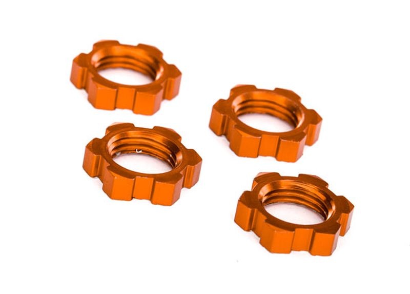 Traxxas Radmuttern, splined, 17mm, serrated (orange-eloxiert) (4) 7758T - Abbildung 1