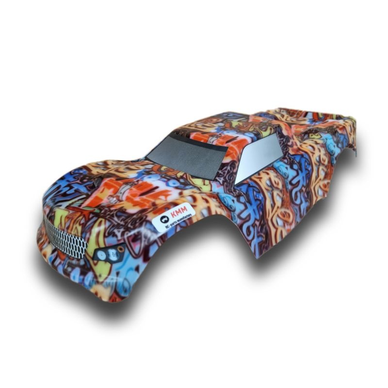 KMM Karo KMM unbreakable +Dekor Grafitti-Designprint für TRAXXAS Wide-MAXX KMM001002GR