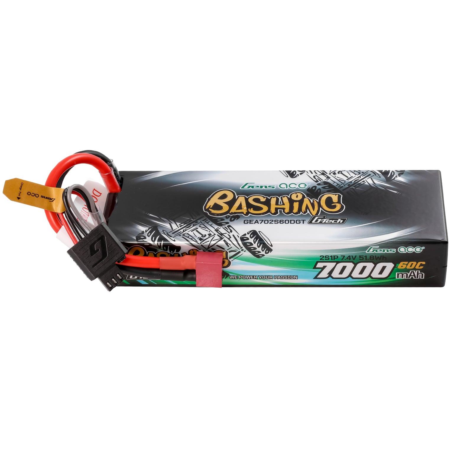 Gens Ace G-Tech 7000mAh 7.4V 60C 2S1P Lipo Akku Pack mit T-Plug Bashing Series GEA702S60DGT
