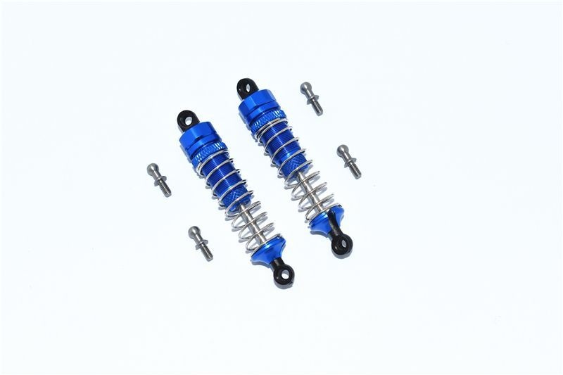 GPM Alu Dämpfer v/h (59mm) blau Traxxas 1/18 Latrax Teton