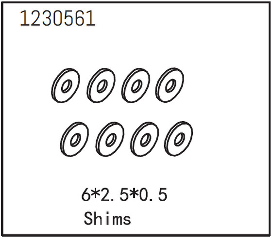 Absima Shimscheiben 6*2.5*0.5 1230561