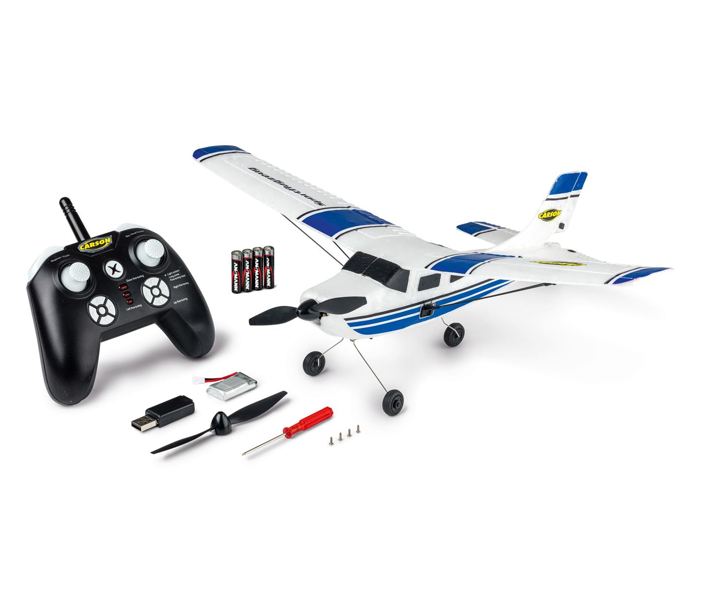 Carson 05034 RC Sportflugzeug 2.4 G 100% RTR blau 500505034 - Abbildung 1