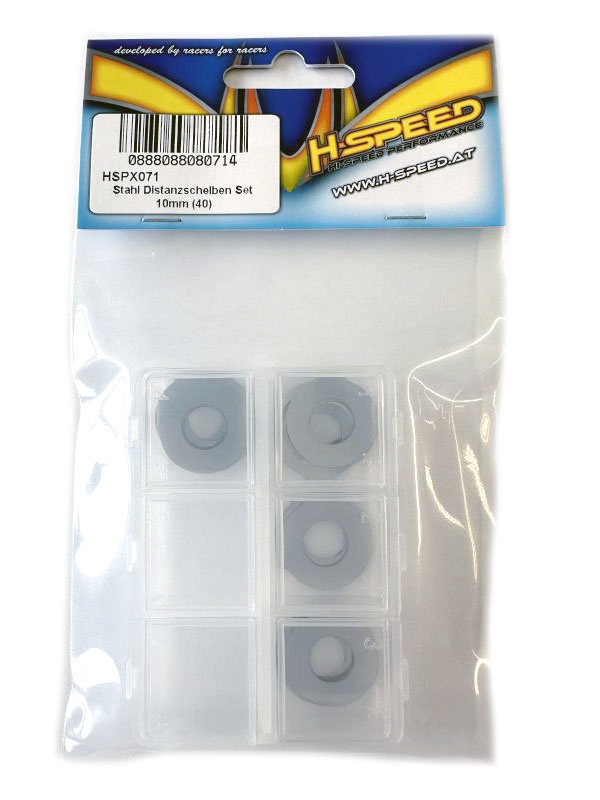 H-SPEED Stahl Distanzscheiben Set 10mm (40) HSPX071
