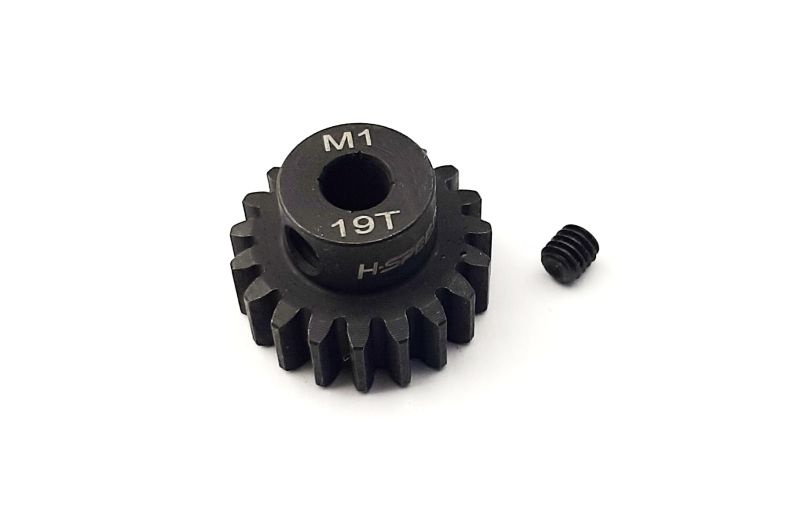H-SPEED Stahlritzel 19 Zähne Modul 1 - 5mm Welle HSPX119