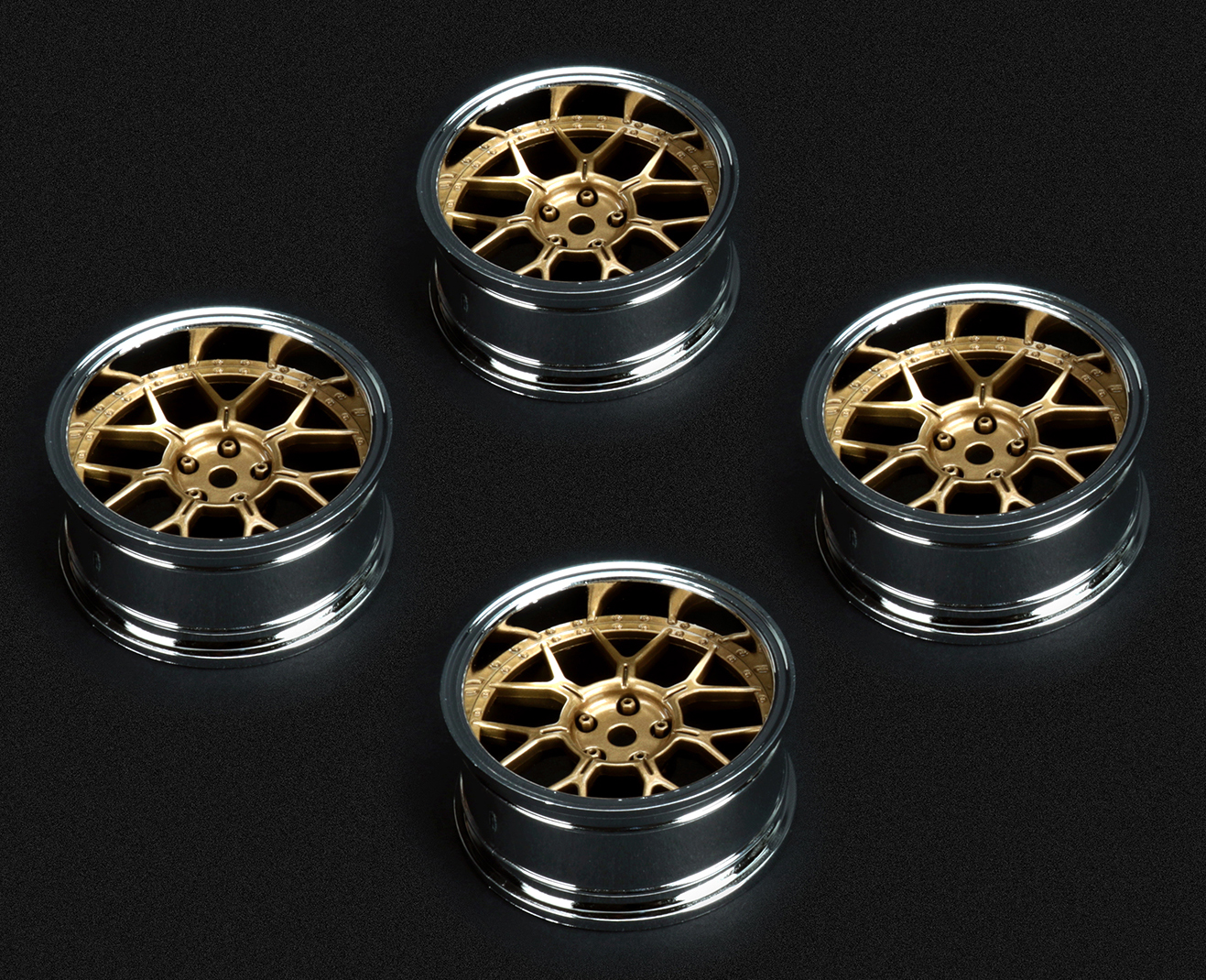Louise Reifen m. Felgen Drift / 14-Speichen Bronze (2,4,6,8mm Offset) 12mm sechskant (4)
