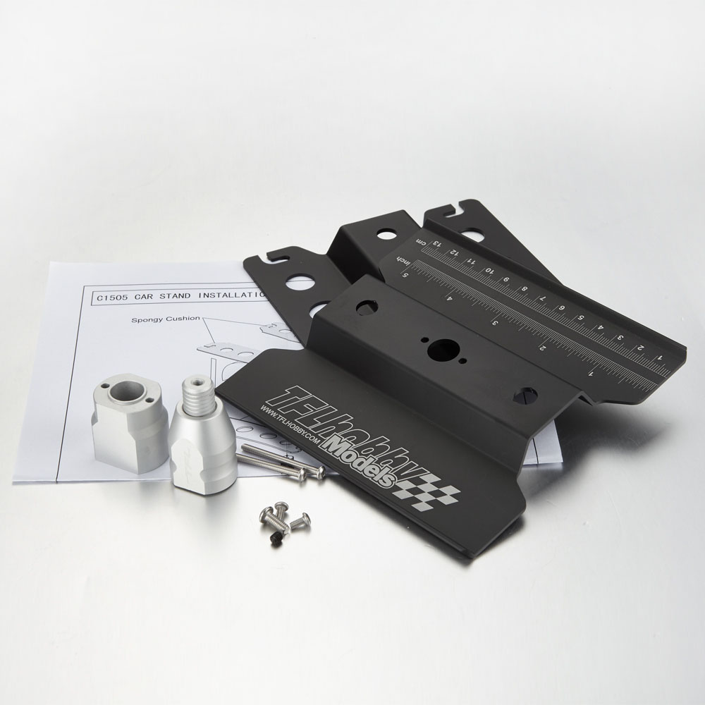 TC1505-02BK Auto Montagestand hoch 1/10 drehbar schwarz eloxiert