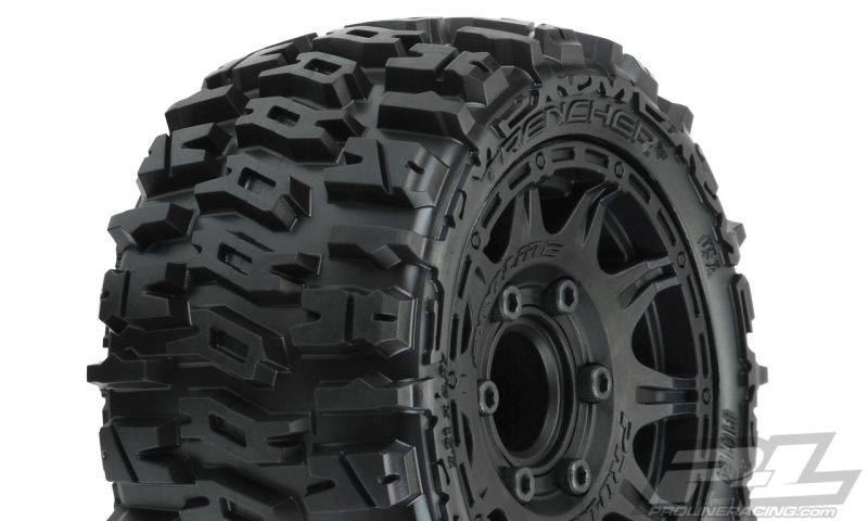 Pro-LineTrencher LP 2.8 All Terrain Truck Reifen v/h (2) 2.8 auf Raid Felge schwarz 6x30 Wechsel-Sechskant TRX ST&MT 10159-10