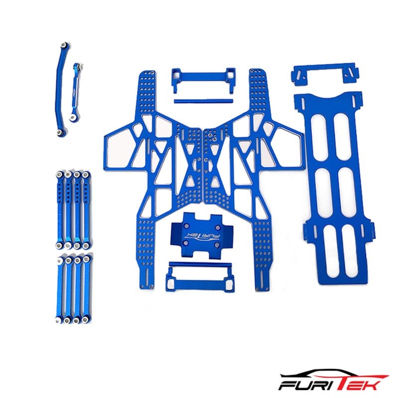 FURITEK RAMPART FRAME KIT FOR FCX24 MAX SMASHER ALU BLUE PRO VERSION Kits - Monster truck 1/24 FUR-2241