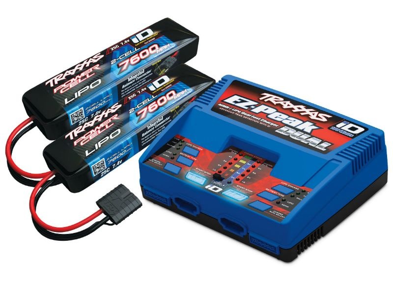Traxxas DUAL EZ-Peak Plus-Lader 2972G + 2x 2S Lipo 7600mAh 2869X 2991G - Abbildung 1