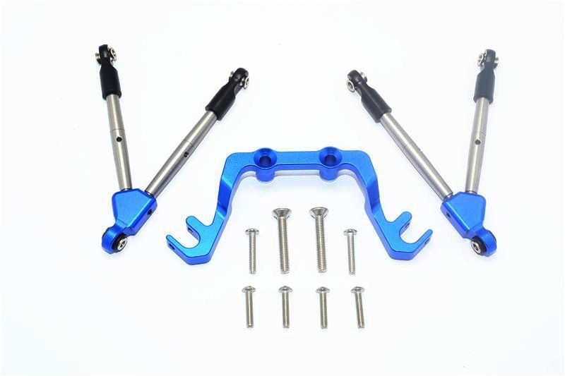 GPM Alu Querlenker Verstärkung oben vorn blau für C-Hub Traxxas Slash 4x4 LCG