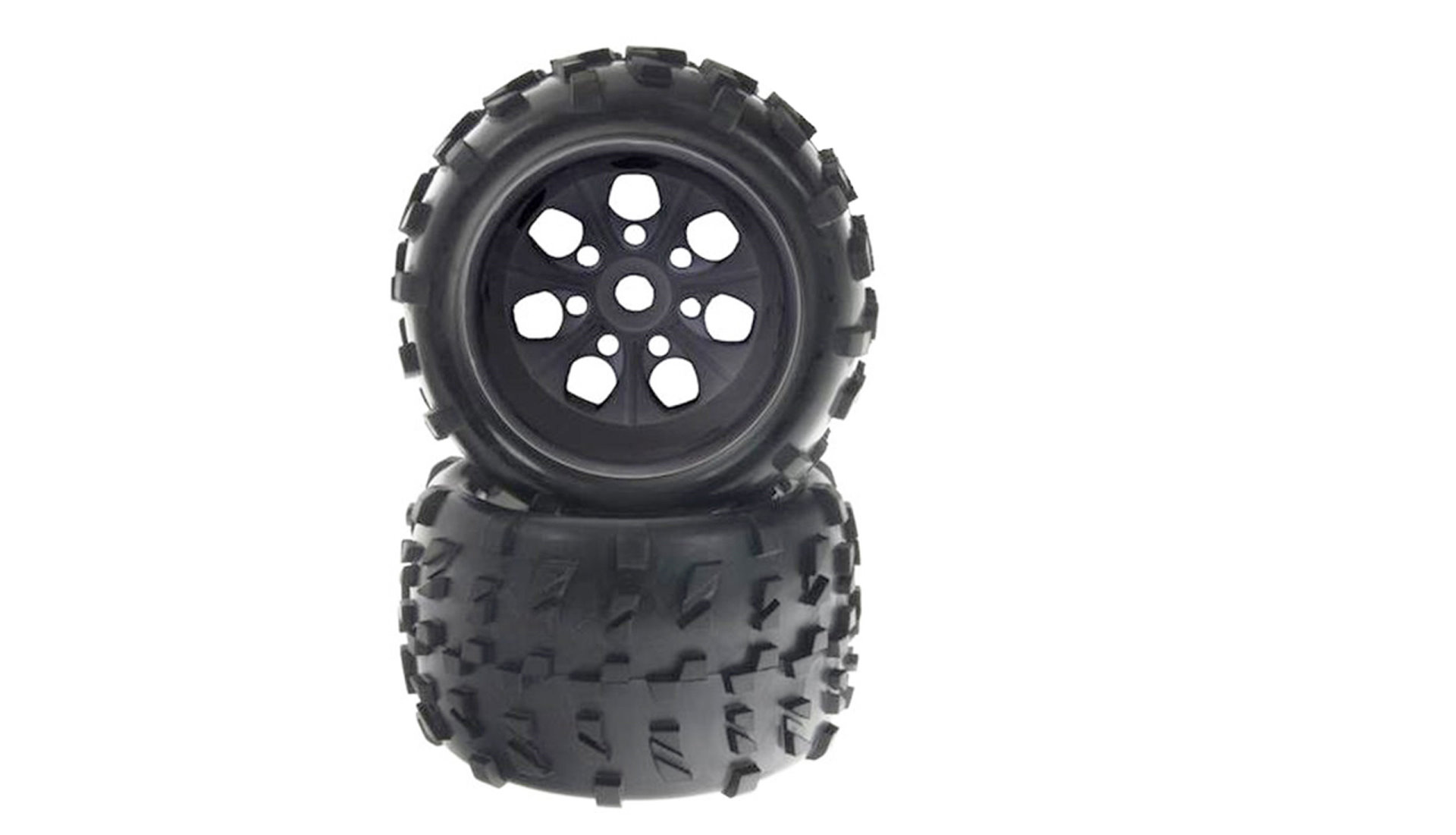Amewi Monstertruck Kompletträder 1:8 schwarze Felge, 2 Stück 123M