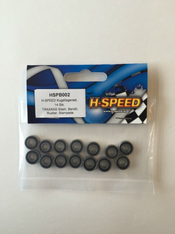 H-SPEED Kugellagerset, 14 Stk Edelstahl mit Dichtung HSPB002
