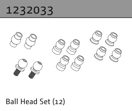 Absima Kugelkopfset (12) 1232033