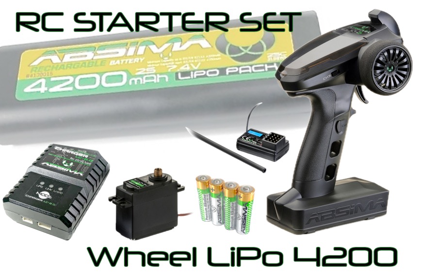 Absima RC Starter-Set "Wheel LiPo 4200" 2200016