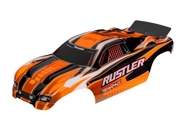 Traxxas Karo Rustler (passt auch Rustler VXL) orange, kpl. lackiert 3750T