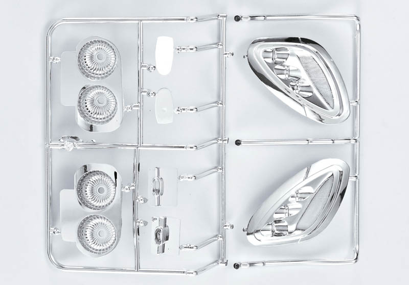 KB48089 Anbauteile verchromt für Corvette 1/7 (Spiegel, etc)