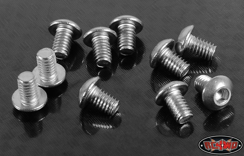 RC4WD Button Head Cap Screws M4 x 6mm (10) Z-S0967