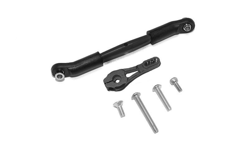 GPM Alu Servo Horn 25T (4 Loch) mit Spurstange schwarz Traxxas Traxxas4 & 6