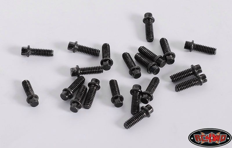 RC4WD Miniature Scale Hex Bolts (M2 x 6mm) (Black) Z-S1198