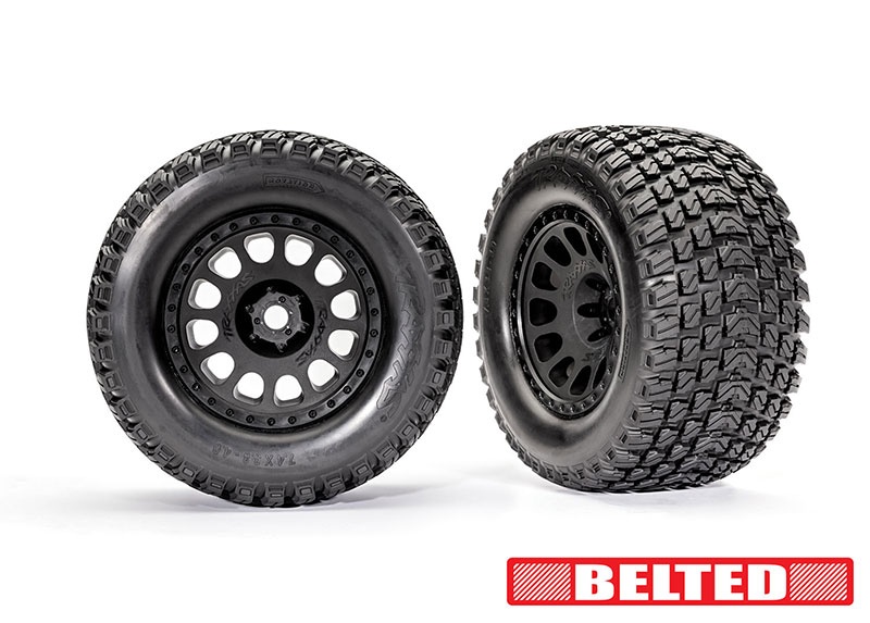 Traxxas Gravix BELTED Reifen auf XRT-Felge schwarz 24mm (2) X-Maxx, XRT 7862