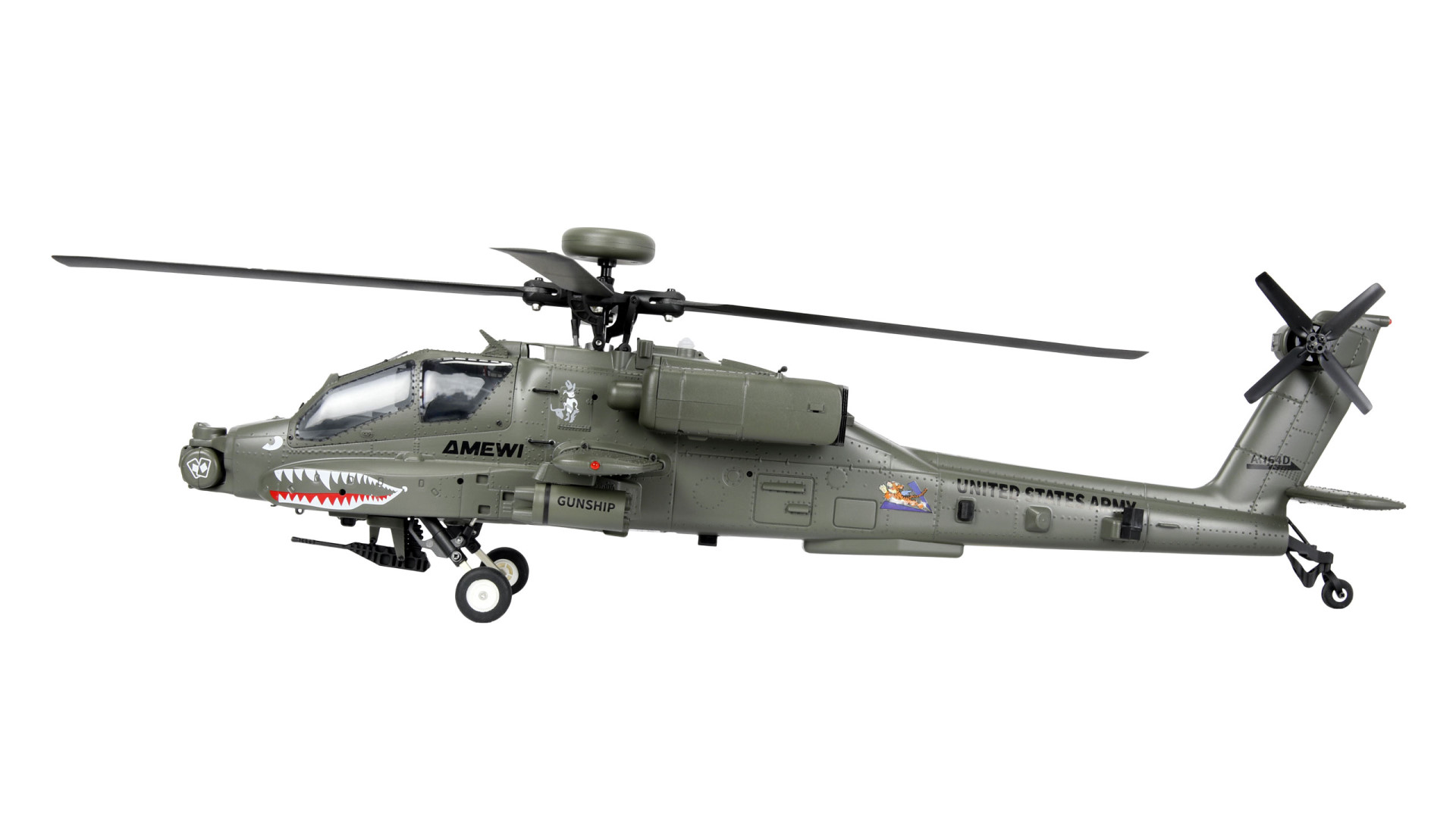 Amewi Apache AH-64D CP Helikopter 6G/3D RTF grün 25368 - Abbildung 2