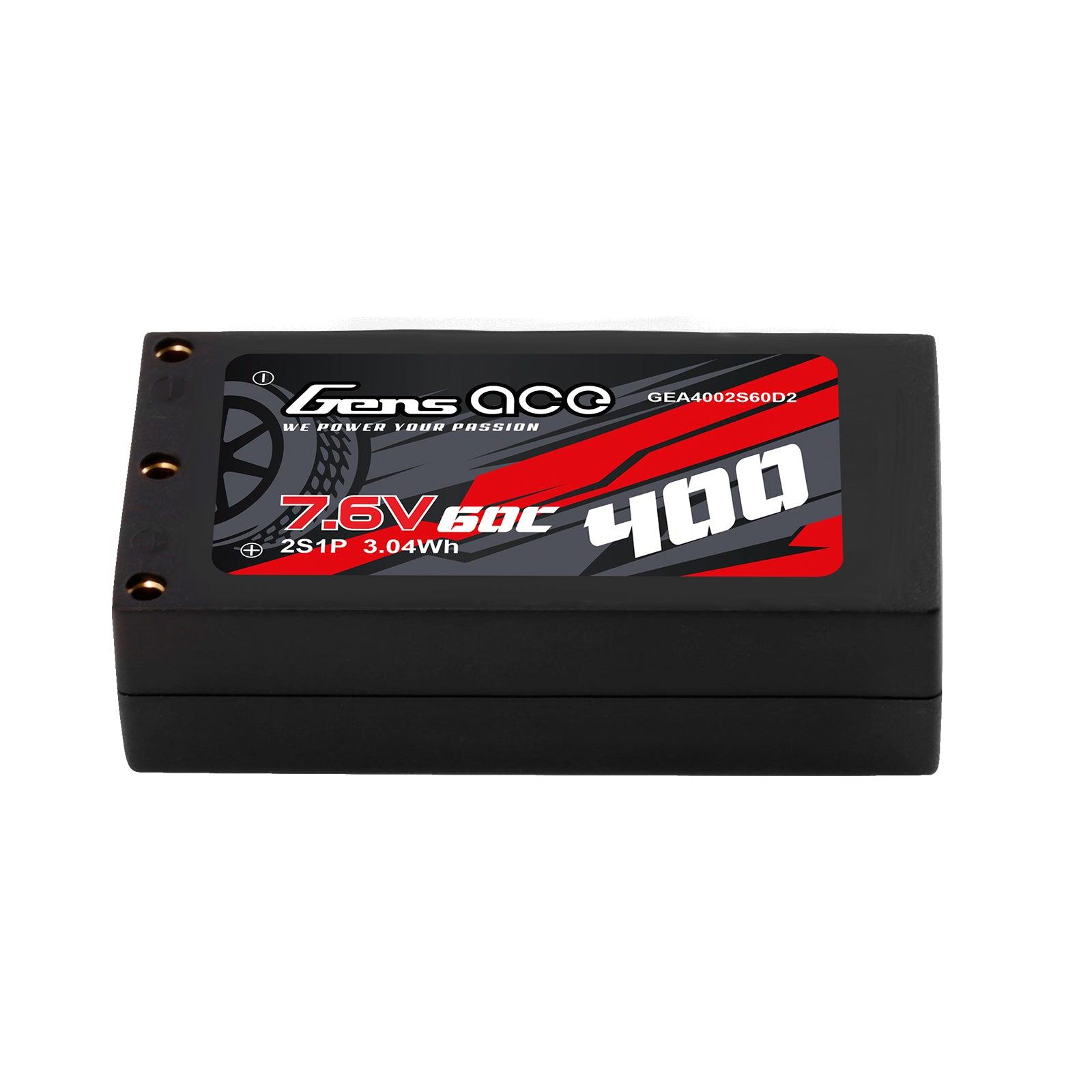 Gens Ace 400mAh 2S1P HV 60C lipo Akku mit XT60 Stecker GEA4002S60D2