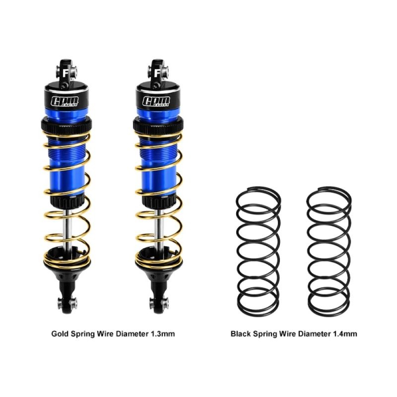 GPM Alu Dämpfer vorne 104mm blau (2) Traxxas Jato 4x4 TJ104FBGD