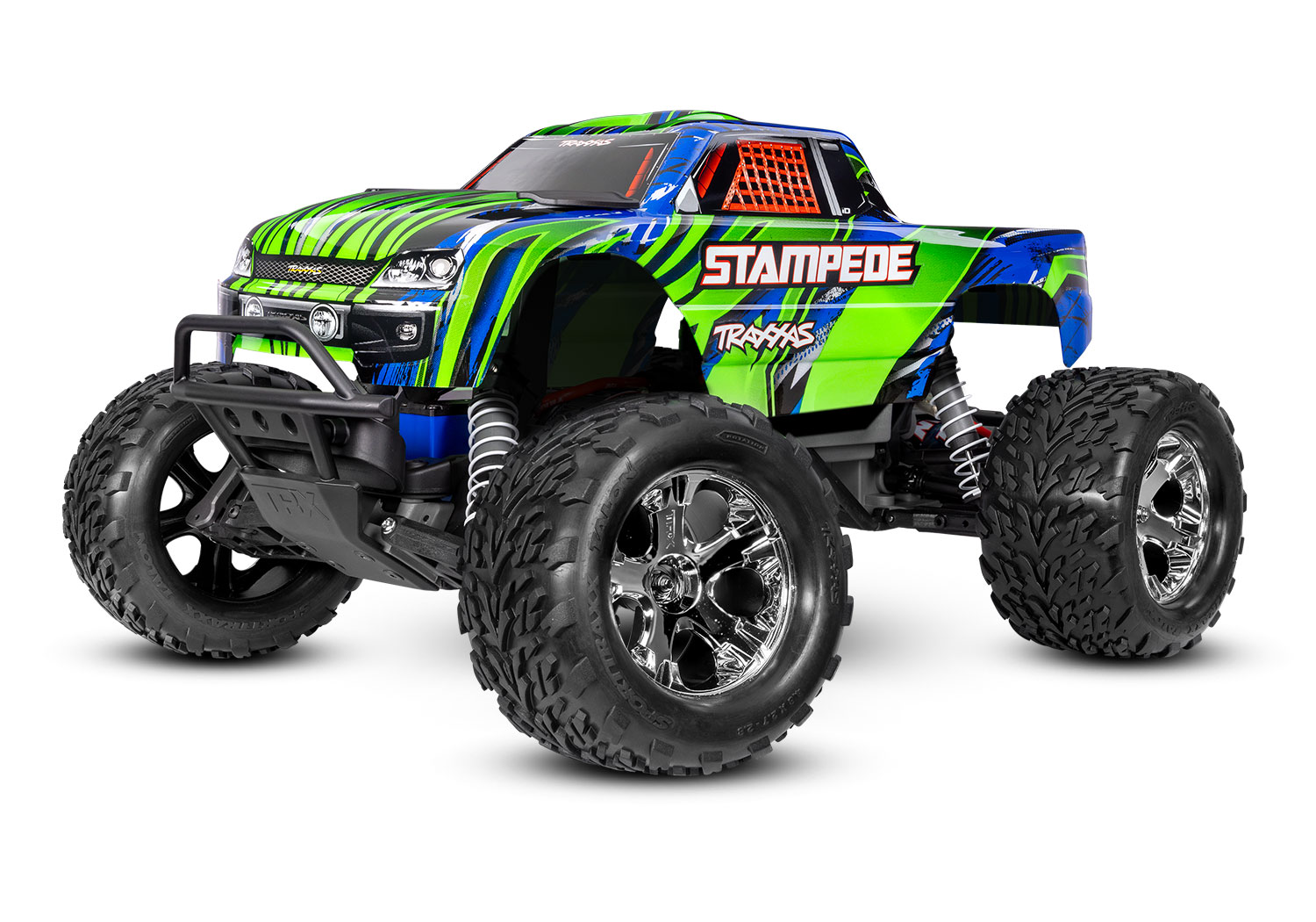 Traxxas Stampede Grün 1/10 2WD HD Monster-Truck RTR mit Akku und USB-Lader 36254-8