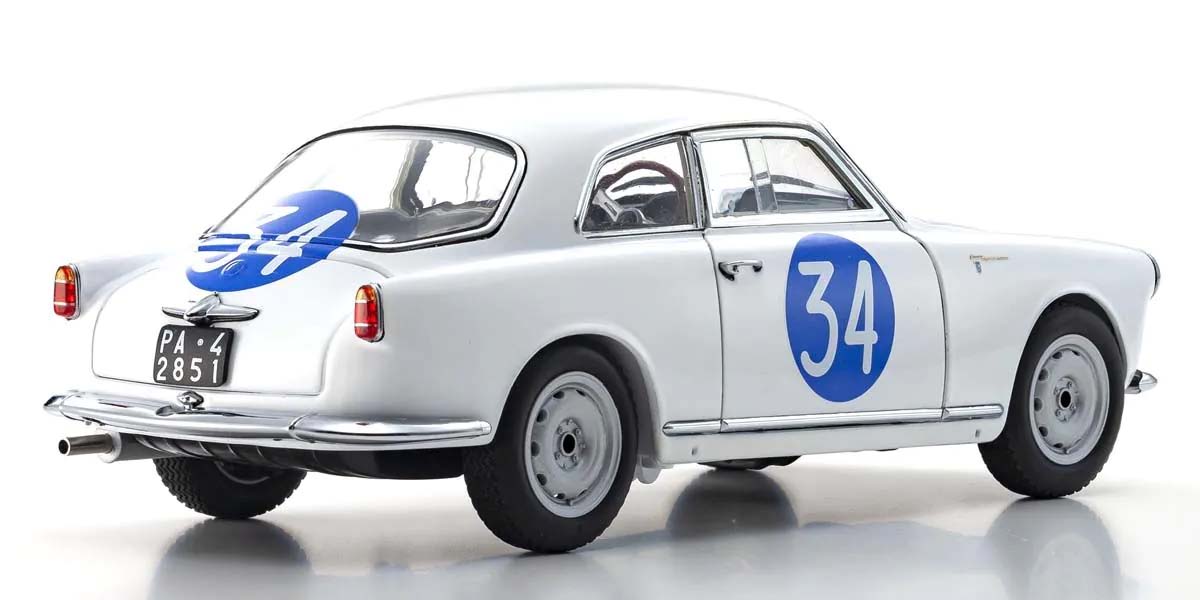 Kyosho 1:18 Alfa Romeo Giuletta SV Targa Florio 1960 Nr.34 08957C