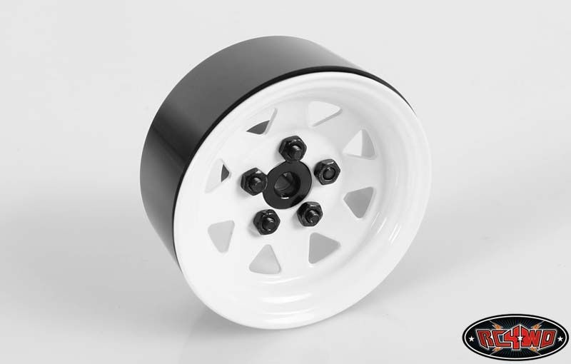 RC4WD 5 Lug Wagon 1.9 Steel Stamped Beadlock Wheels (White) Z-W0127