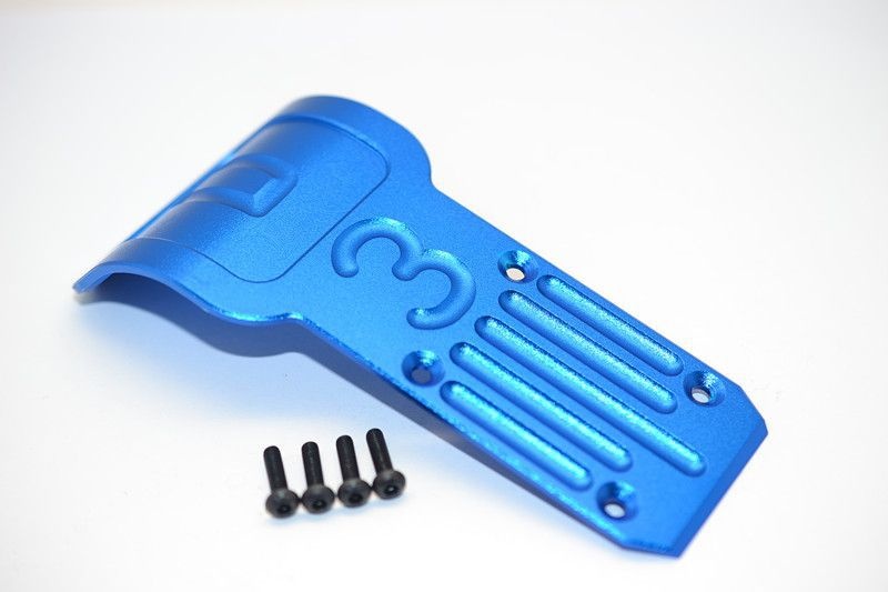 GPM Alu Bumper Skid Plate hinten blau Tamiya DT03