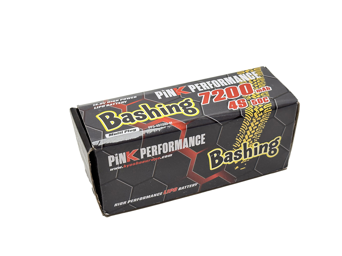 Pink Performance Bashing LiPo Akku 4S 14.8V-7200-50C (Multi) 139x47x49mm 655g PP3-4S7200-M