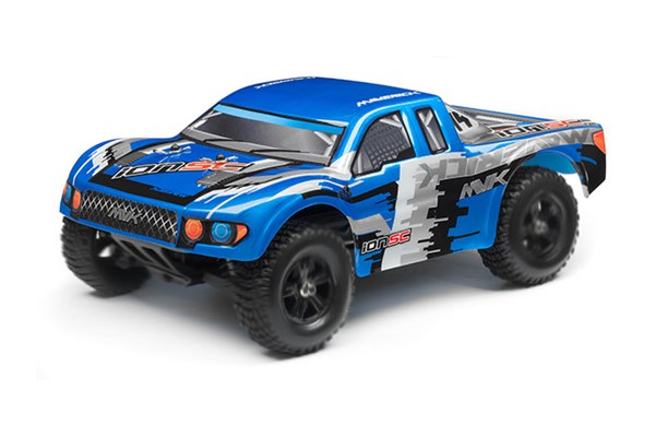 Maverick Blau lackierte Short Course Truck Karosserie mit Aufklebern (iON SC) MV28067