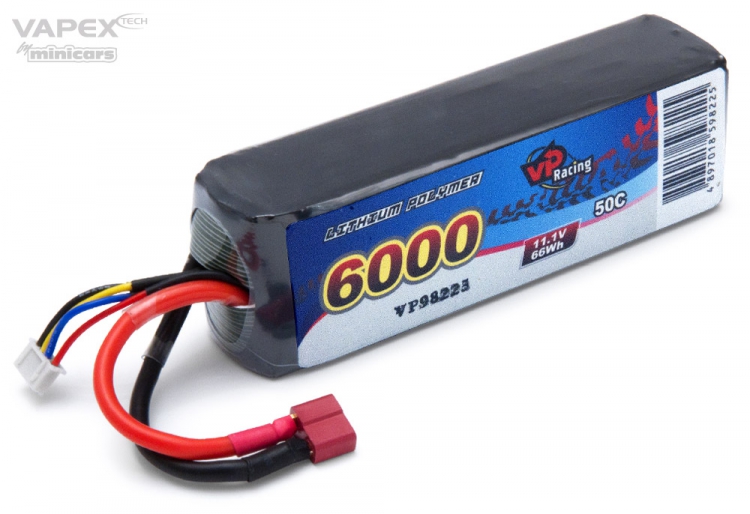 Vapex LiPo Akku 3S 11,1V 6000mAh 50C T-Stecker VP98225