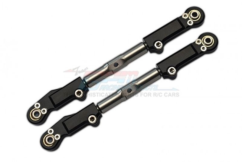 GPM Aluminium & Edelstahl Spurstange oben vorne schwarz GPM Traxxas Sledge SLE054SBK