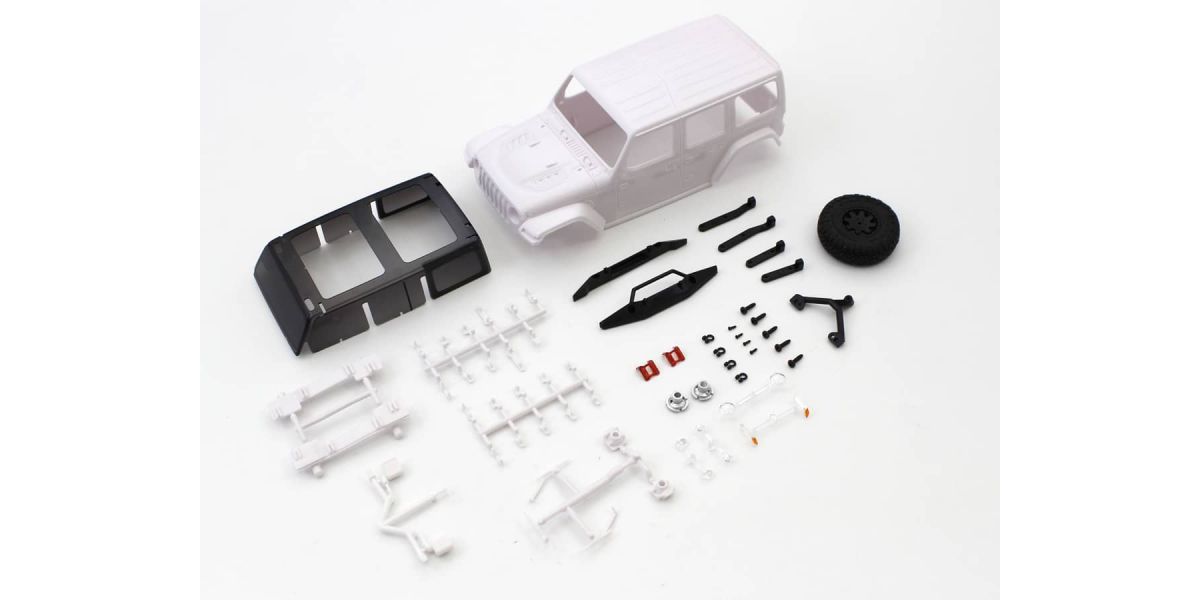 Kyosho Karosserie Jeep Wrangler RubiconMini-Z 4X4 MX01 (Ohne Lackierung) MXN01
