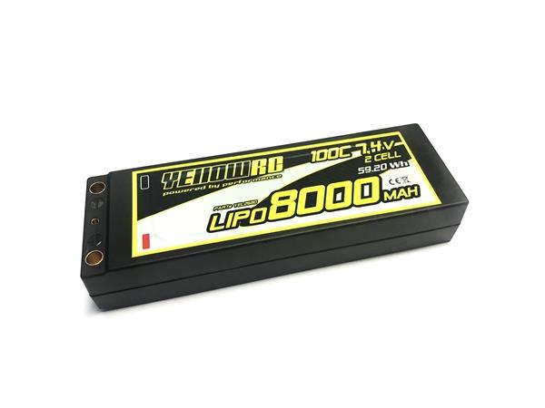 Yellow RC LiPo 8000mAh 7,4V 2S 100C Hardcase YEL2680