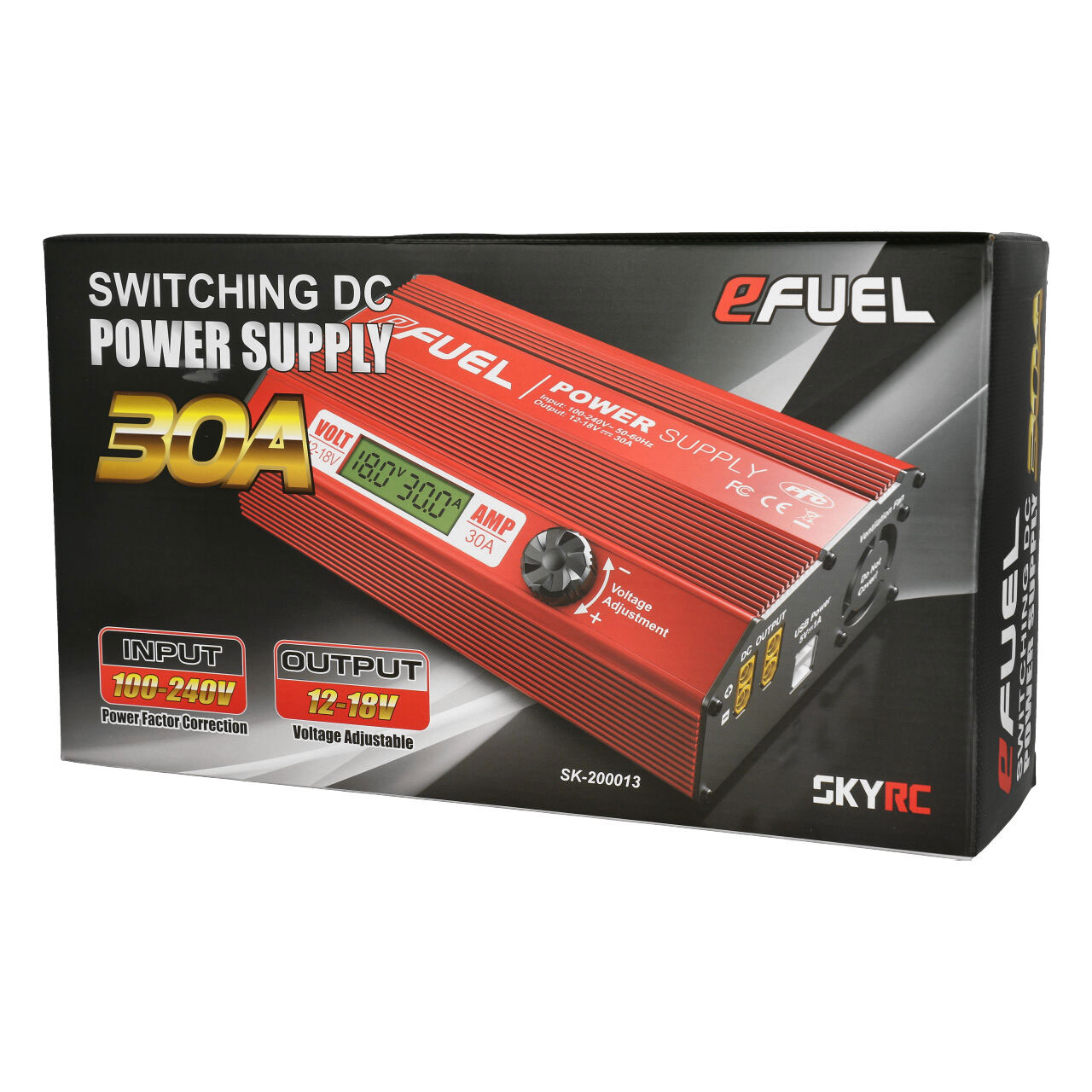 SkyRC eFuel 30A 12-18 Volt Netzteil mit LCD Anzeige SK-200013