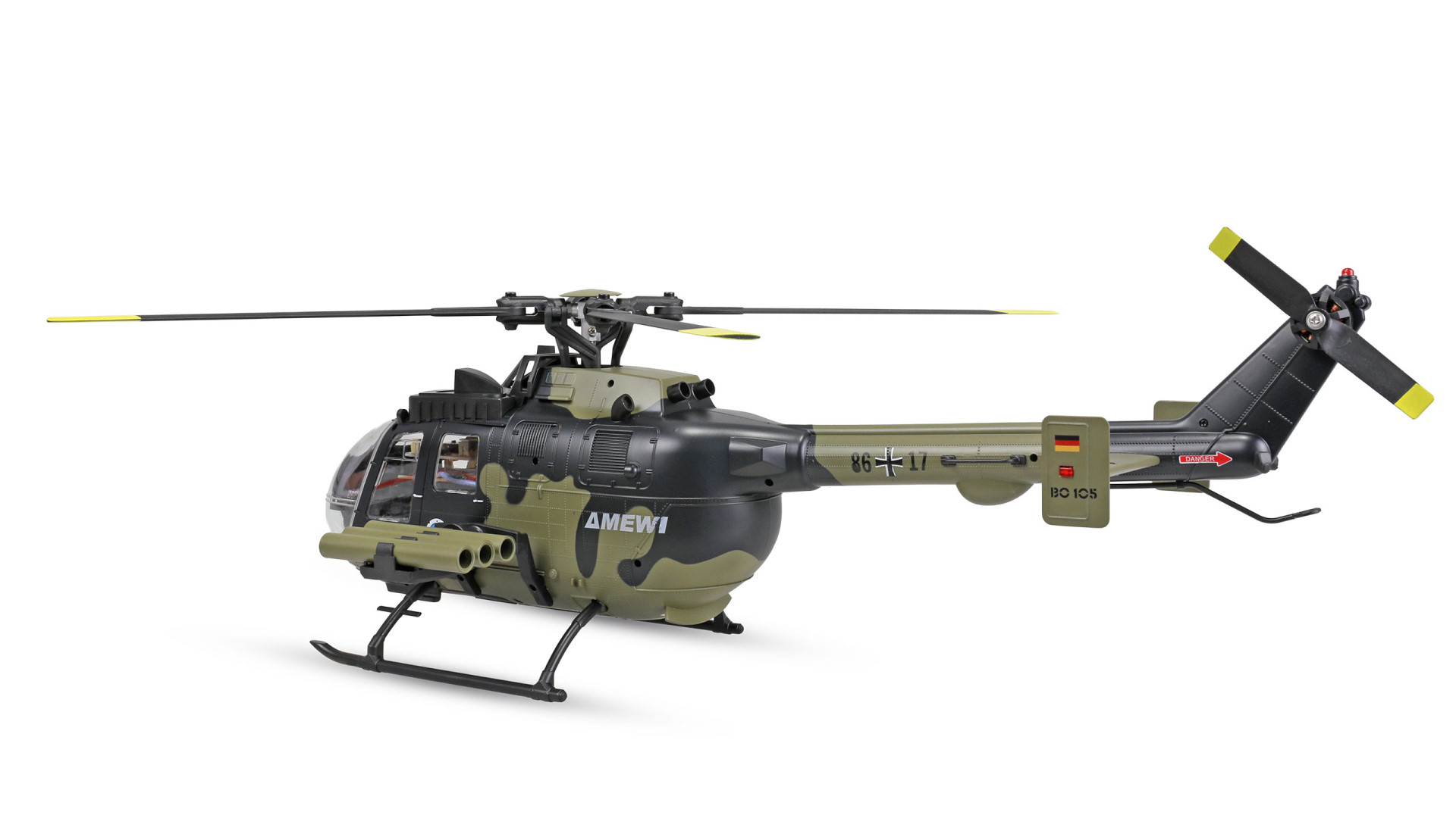 Amewi Bo105 Helikopter Bundeswehr brushless 6-Kanal 3D/6G RTF 25378 - Abbildung 5