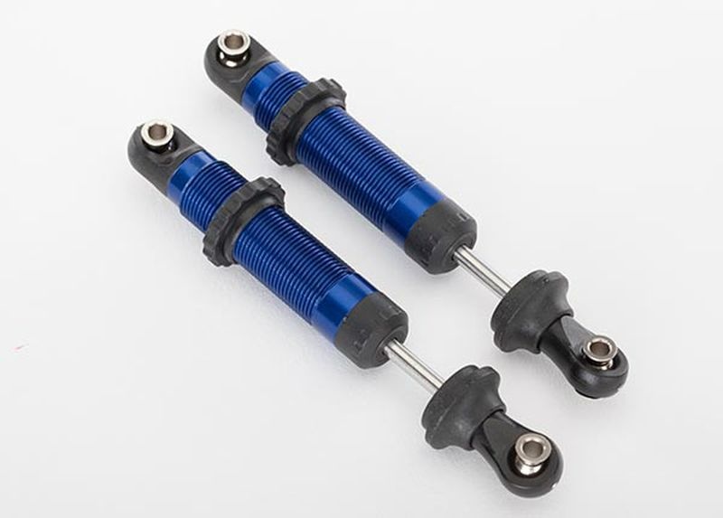 Traxxas Dämpfer GTS hart-eloxiert, blau montiert inkl Federhalter 8260A