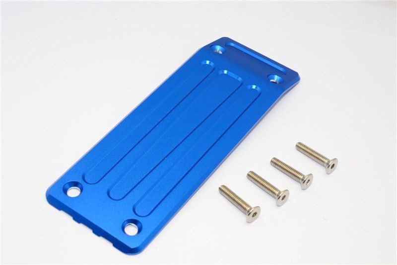 GPM Alu Unterschutzplatte hinten blau Traxxas X-MAXX